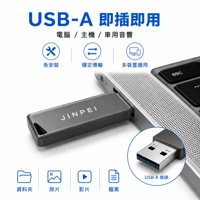 【JINPEI 錦沛】32GB USB3.2 Type-C雙介面隨身碟