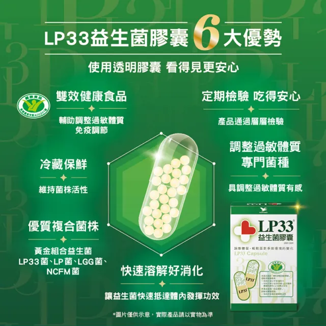 【統一】LP33健字號益生菌膠囊*6盒(30顆/盒-調整過敏體質 免疫調節 抗敏 保健禮盒)
