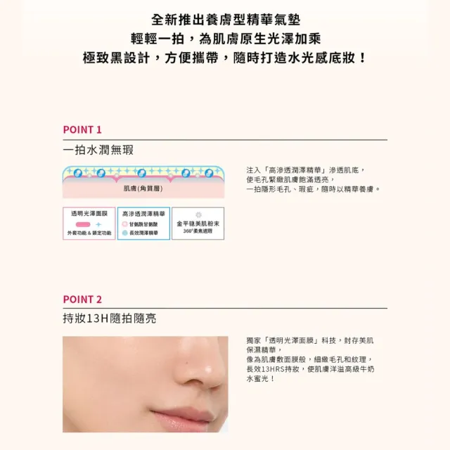 【MAQuillAGE 心機彩妝】水蜜光精華無瑕氣墊13g(不含外盒/3色任選/牛奶氣墊)