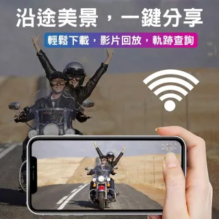 【CARSLAVE】D9 機車行車紀錄器 前後雙鏡1080P Wi-Fi版 AMA PH30手機支架組