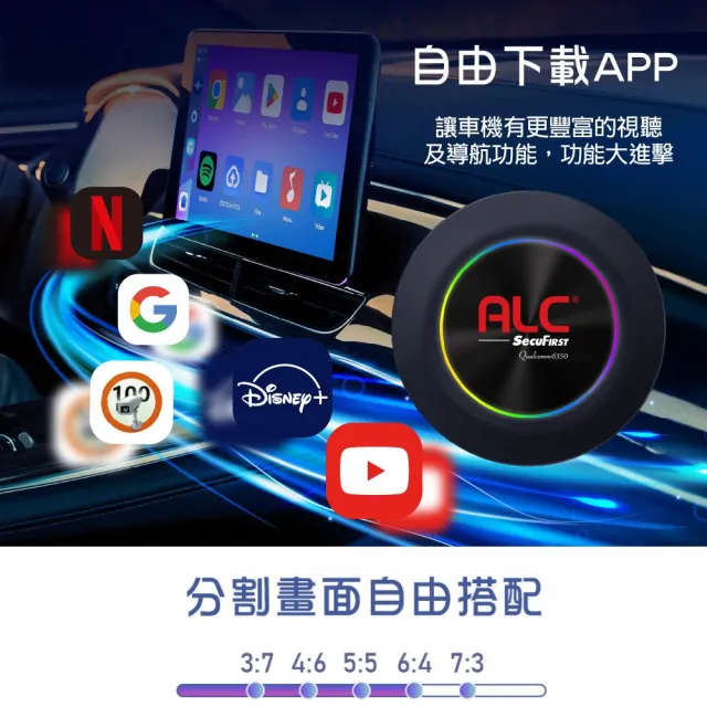 【ALC】官方旗艦館 i9 Carplay 車用多媒體盒 (八核心+128GB) | 智慧安卓車機機上盒 (高通6350晶片)
