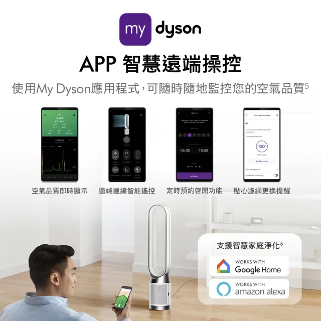 【dyson 戴森】TP11 Purifier Cool 二合一涼風智能空氣清淨機(白色)