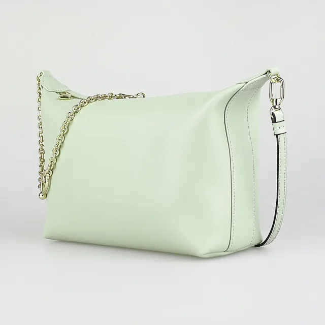 【FURLA 芙拉】FURLA精品小牛皮鍊帶肩背斜背包(迷你/淺鼠尾草綠)