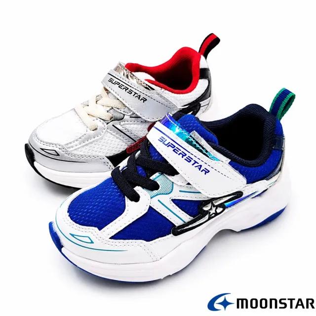 【MOONSTAR 月星】2E輕量穩定競速運動鞋(SSK12691銀/SSK12695藍)