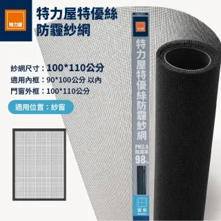 【特力屋】特優絲防霾紗網窗 100x110公分 附壓條 黑色 (DIY安裝)