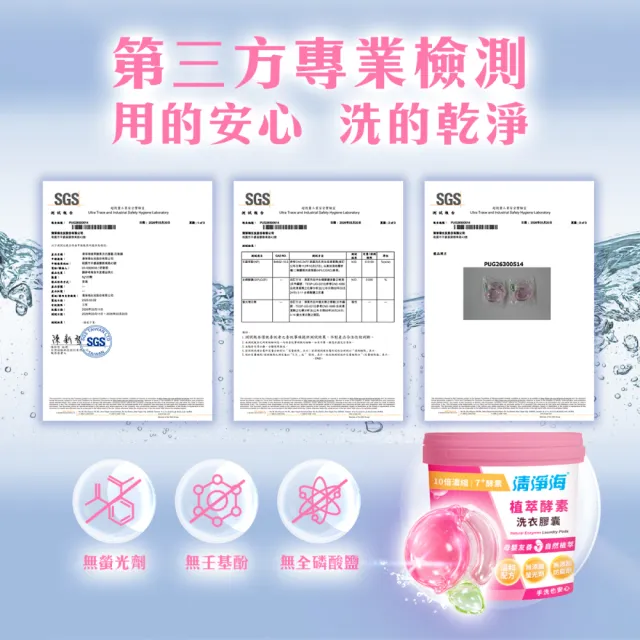 【清淨海】momo獨家 小桃子 植萃酵素洗衣膠囊40顆*6入-共240顆(母嬰友善/清淨海桃子洗衣球)