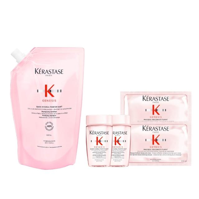 【KERASTASE 巴黎卡詩】粉漾芯生髮浴清爽型 500ml補充包(洗髮精/控油/頭皮保養/蓬鬆/養髮)