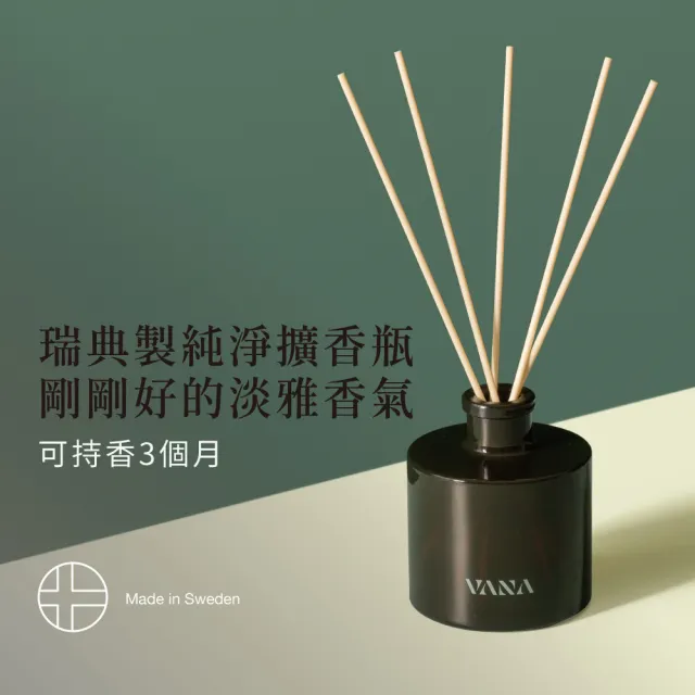 【VANA】瑞典純淨擴香瓶200ML – 北歐花園｜清新玫瑰花香調｜無酒精安心使用｜優雅居家香氛｜瑞典直送