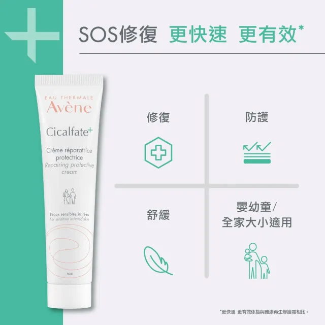 【Avene 雅漾】官方直營 Cica修復霜40ml 2入組(萬用霜)
