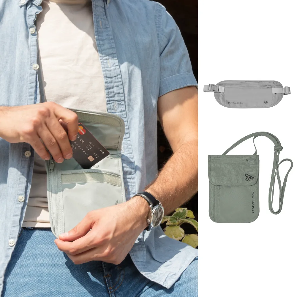 【Travelon】美國 防盜貼身包 多款 / RFID 防盜包 隱形包 防盜腰包 男包 RFID