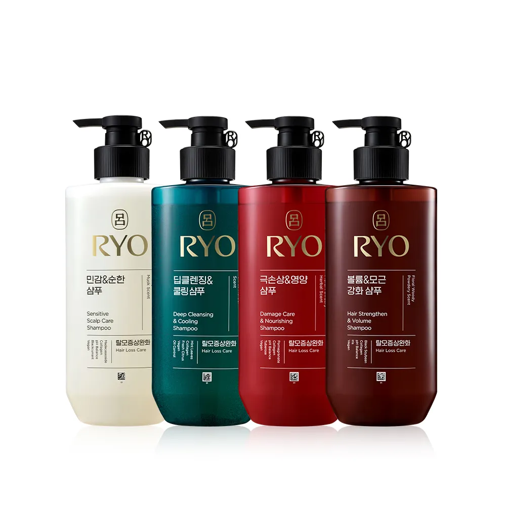 【RYO 呂】官方直營 全方位頭皮養護洗髮精 480ml(染燙受損/控油去屑/豐盈蓬鬆/敏感護理)