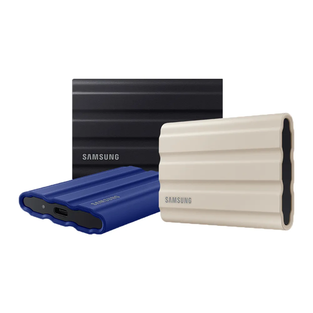 【Samsung 三星】T7 Shield 2TB Type-C USB 3.2 Gen 2 外接式ssd固態硬碟(星空黑/奶茶棕/靛青藍)