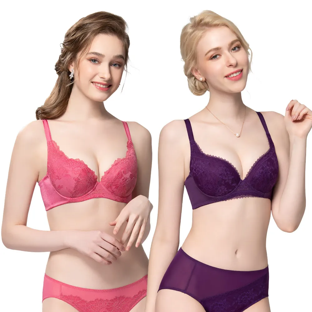 【Swear 思薇爾】買一送一2件組花漫系列B-E罩蕾絲包覆女內衣(2色各1)