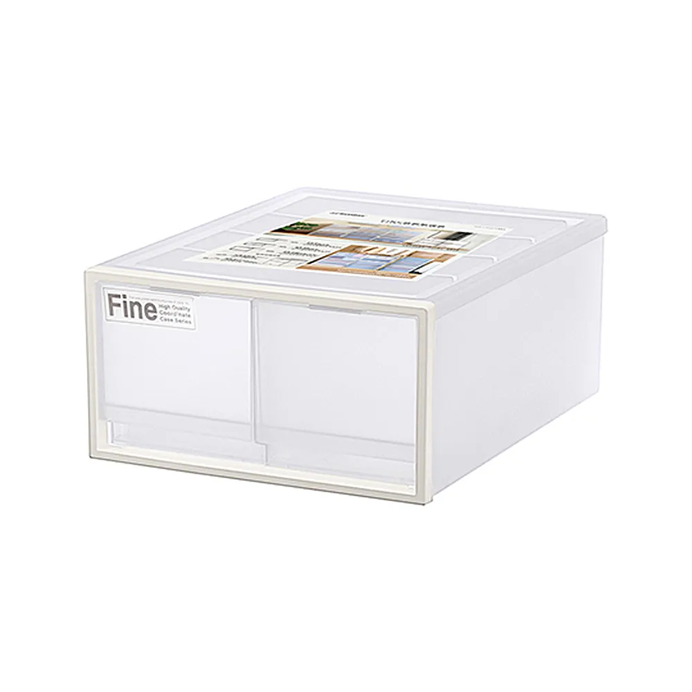 【KEYWAY 聯府】Fine面寬40cm加大雙抽屜整理箱30L-3入(無印風霧面白 堆疊衣櫃收納 玩具 換季衣物 CK92)