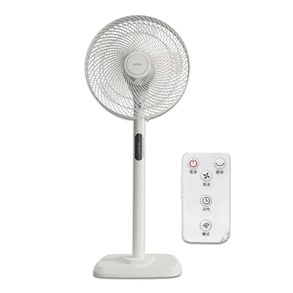 【KINYO】14吋微電腦遙控直立循環電風扇/AC循環扇 附無線遙控器/3檔風速/定時