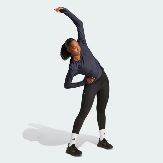 【adidas 愛迪達】Otr B Ls 女 長袖上衣 路跑 運動 吸濕排汗 深紫(KC2197)