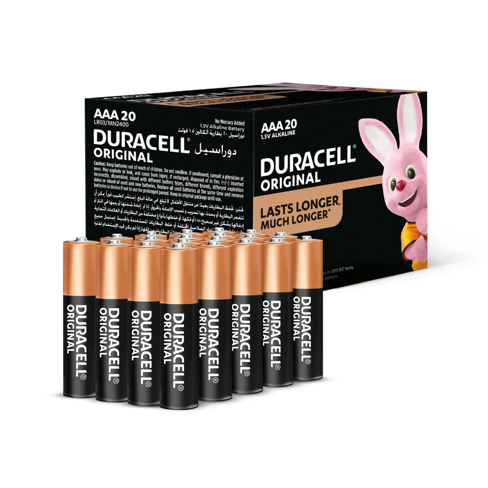 【DURACELL 金頂】金頂 經典鹼性-4號AAA(20入裝)