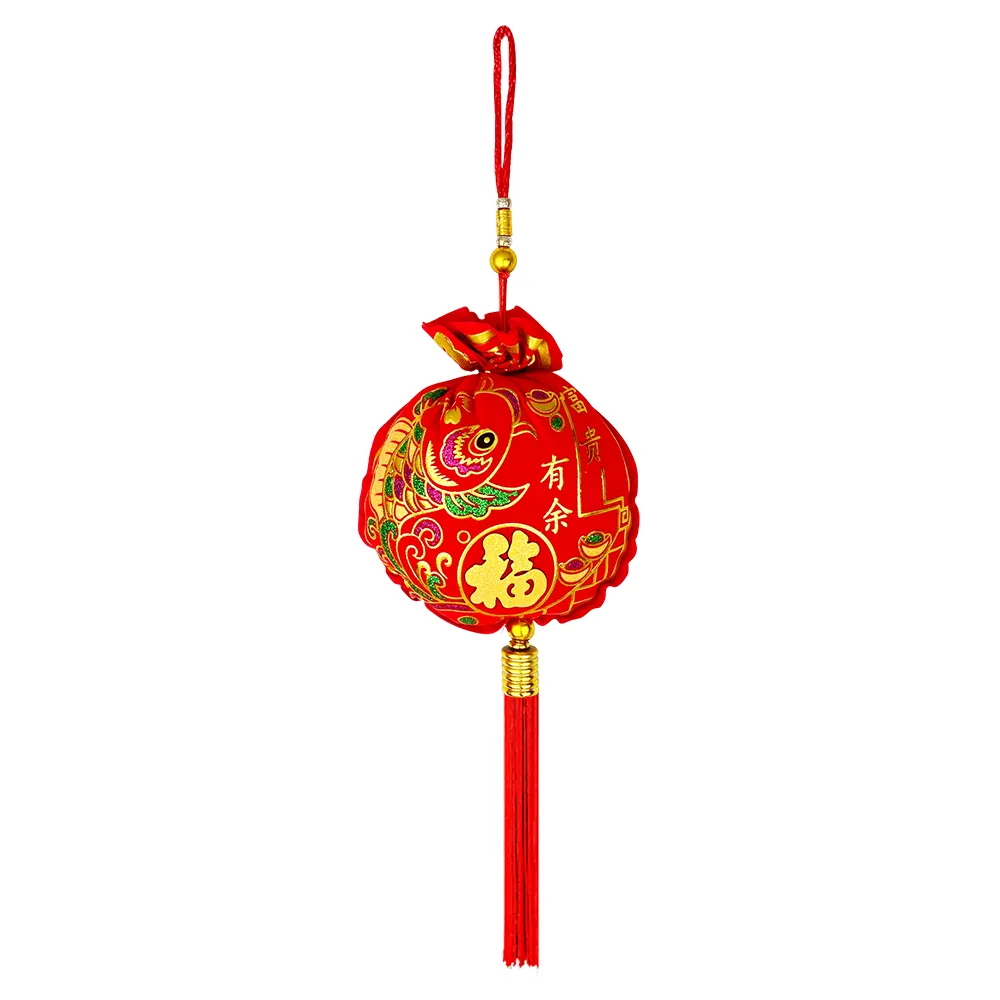【寶堂居】2入組大福袋 新年吊飾#110(新春過年掛飾/流蘇立體開運掛飾/開運招財/入厝/新婚室內裝飾掛件)