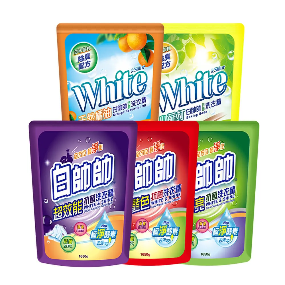好康折專屬【白帥帥】洗衣精補充包1650gX6包x2箱 五款任選