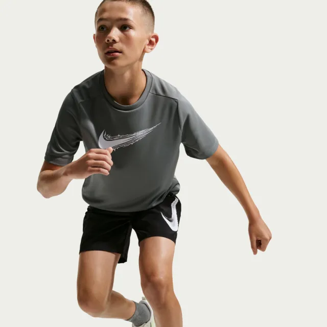 【NIKE 耐吉】短褲 童裝 大童 男女童 運動褲 速乾 B NK MULTI REFRESH SHORT 黑 IO0736-010