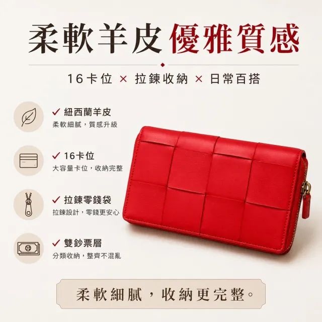 【WHOSE BAG】雙11 韓國OMNIA 真皮對夾組 羊皮女長夾+牛皮男短夾 情侶對夾情人節送禮推薦