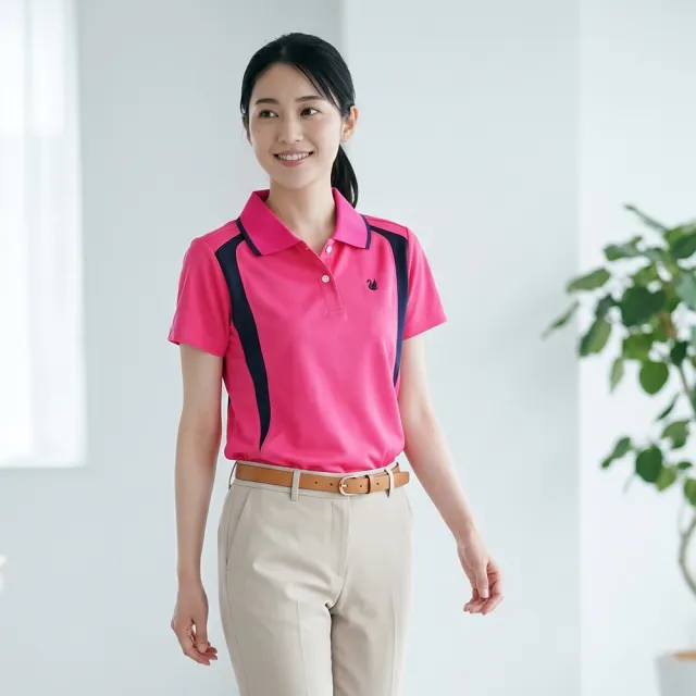 【遊遍天下】MIT台灣製女款抗UV吸濕排汗短袖POLO衫 多色多款 (M-5L 大尺碼)