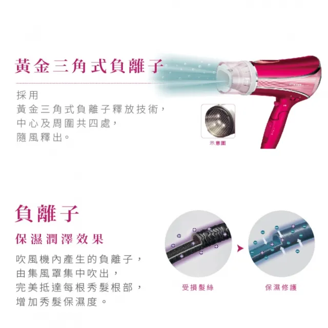 【TESCOM】官方直營 高效速乾負離子吹風機  TID1100TW