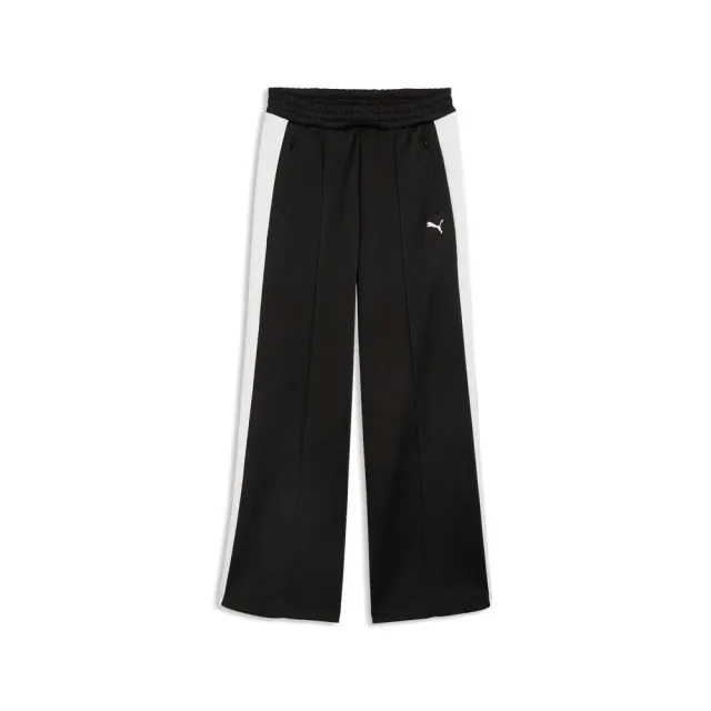 【PUMA】長褲 女 休閒褲 寬鬆 T7 黑白 63912201