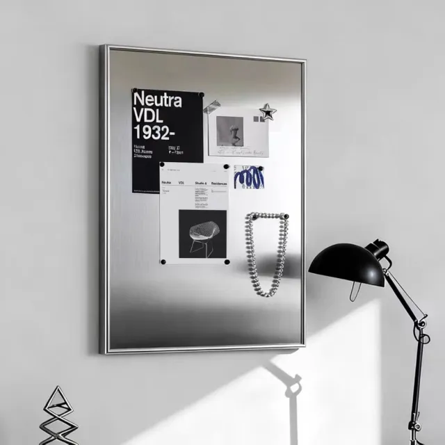 【Warm House Decor 暖和家居】磁吸收納板佈告欄30x40cm (不鏽鋼板 墻壁收納磁吸板 客廳懸掛 磁吸)