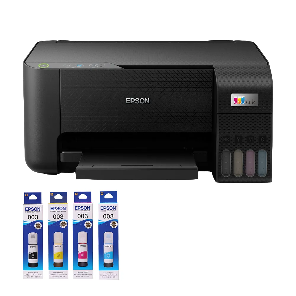 【EPSON】官方直營 搭1組T00V原廠1黑3彩墨水★L3210 高速三合一連續供墨印表機