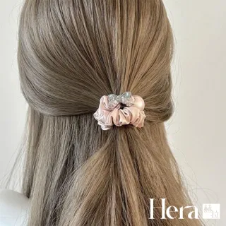 【HERA 赫拉】高級感粉紅滿鑽珍珠髮圈兩入組 H115080303(滿鑽 珍珠 髮圈 兩入組)