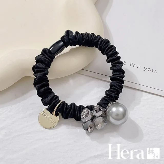 【HERA 赫拉】珍珠閃亮四瓣花高彈性髮圈兩入組 H115080302(珍珠 四瓣花 髮圈 兩入組)