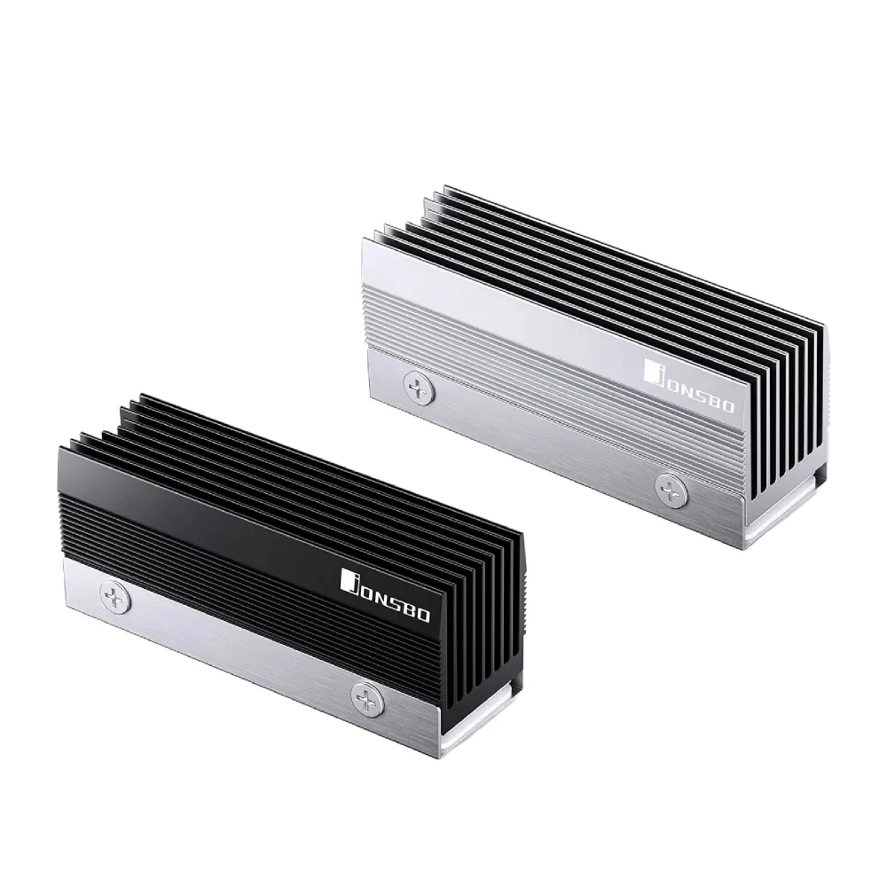 【JONSBO 喬思伯】M201 全鋁高柵 SSD 散熱器 黑/銀(全鋁/2280/格柵造型/導流散熱)