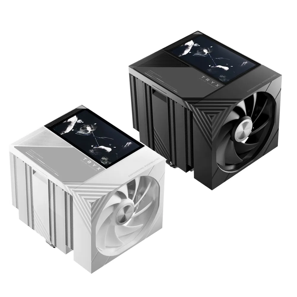 【TRYX】TURRIS 5 吋 IPS LCD螢幕 雙塔雙扇塔式散熱器 TDP:280W(靜音塔扇/2核CPU/滑軌快拆風扇）