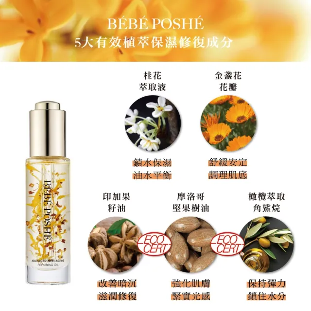 【BEBE POSHE 奢華寶貝】新肌煥妍馥桂油(兩入)