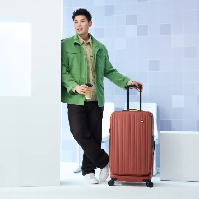 【SWISS STYLE】新升級 BERMAS FIT 20吋雙開式 日本煞車系統 登機箱 行李箱(多色任選)-贈 聯名盥洗包