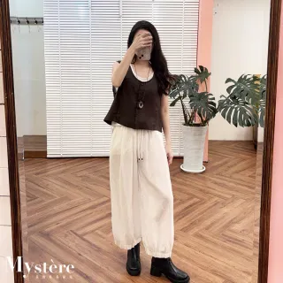 【my stere 我的時尚秘境】棉麻舒適兩件式背心 附掛件 兩色 棉背心 棉麻背心 兩件式背心 休