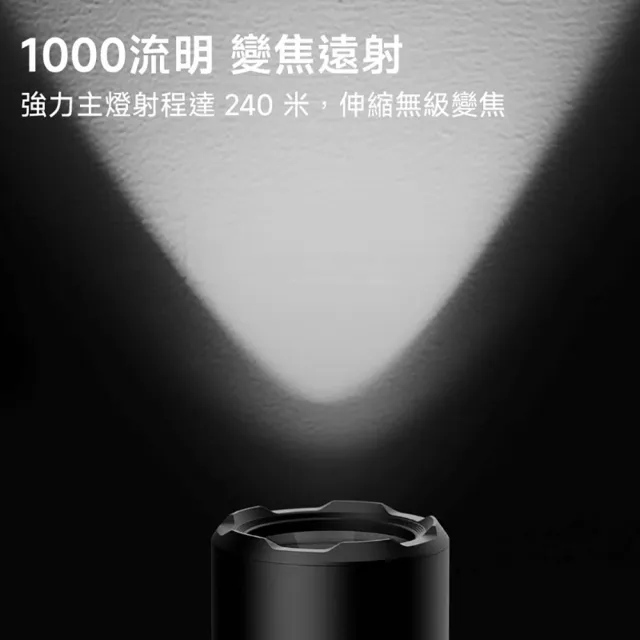 【小米】官方旗艦館 Xiaomi 多功能手電筒 1000流明/90h超長續航/磁吸固定/安全帶切割器/彈射式破窗器