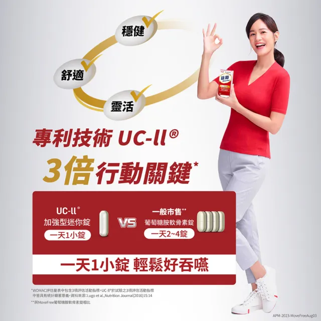 【Move Free 益節】UC-II加強型迷你錠30錠(uc2/關鍵/保健/ucii/UC-II/uc2推薦)
