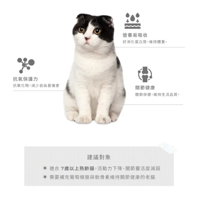 【ALINA】艾萊納 五星主廚快餐車-熟齡貓飼料｜關節保健 2KG (老貓/貓乾糧/葡萄糖胺/軟骨素/推薦飼料)