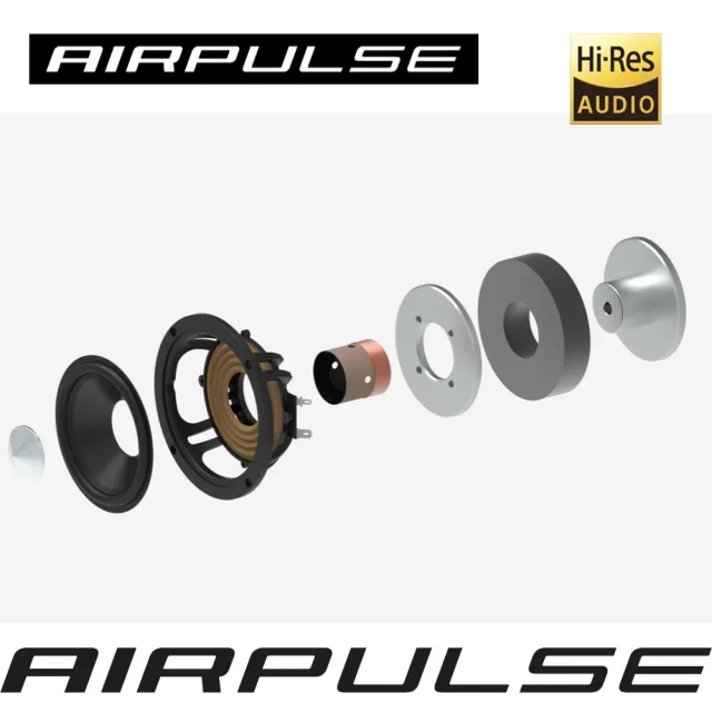 【AIRPULSE】A60 主動式藍牙喇叭（電腦喇叭｜書架喇叭｜揚聲器｜Hi-Res音質認證｜Sub out 重低音輸出）