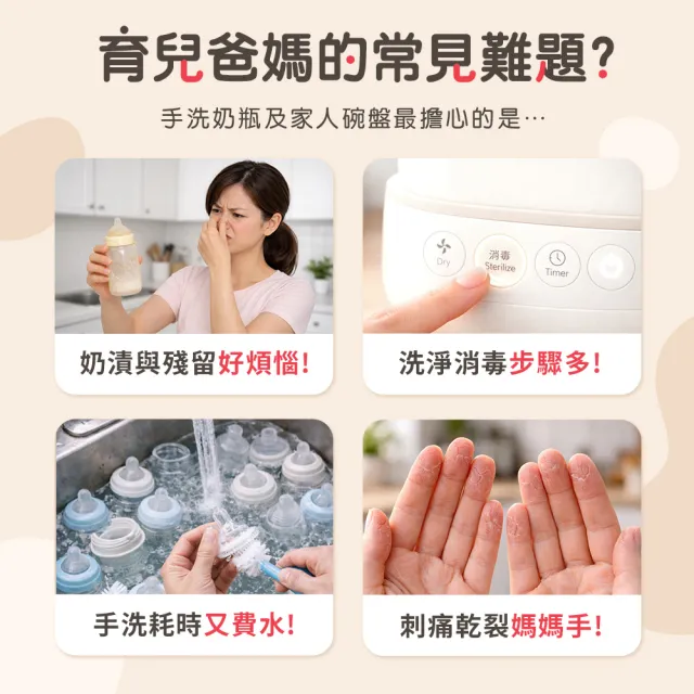 【Celinda 賽寧】免安裝6人份洗碗機奶瓶安心清洗組DGF-601(110V/桌上型洗碗機/烘碗機/奶瓶清洗機)