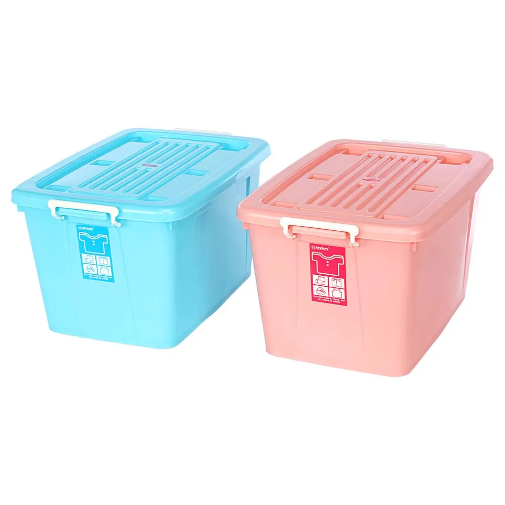 【KEYWAY 聯府】艾米滑輪整理箱85L-3入(收納箱 置物箱 MIT台灣製造)