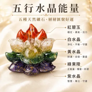 【天天水晶】五行配色九尾狐水晶鎮擺飾｜五行開運全功效｜招財好人緣守護愛情貴人避邪