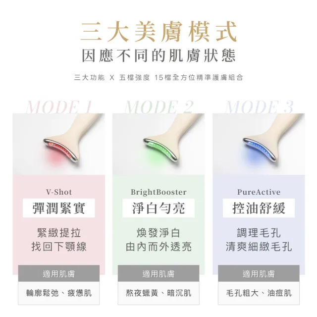 【NUEVA】官方直營 Vaura™微笑水水棒 緊緻導入水光煥膚儀(三效光能 緊緻提拉 勻亮膚色 油水平衡 逆齡水光)