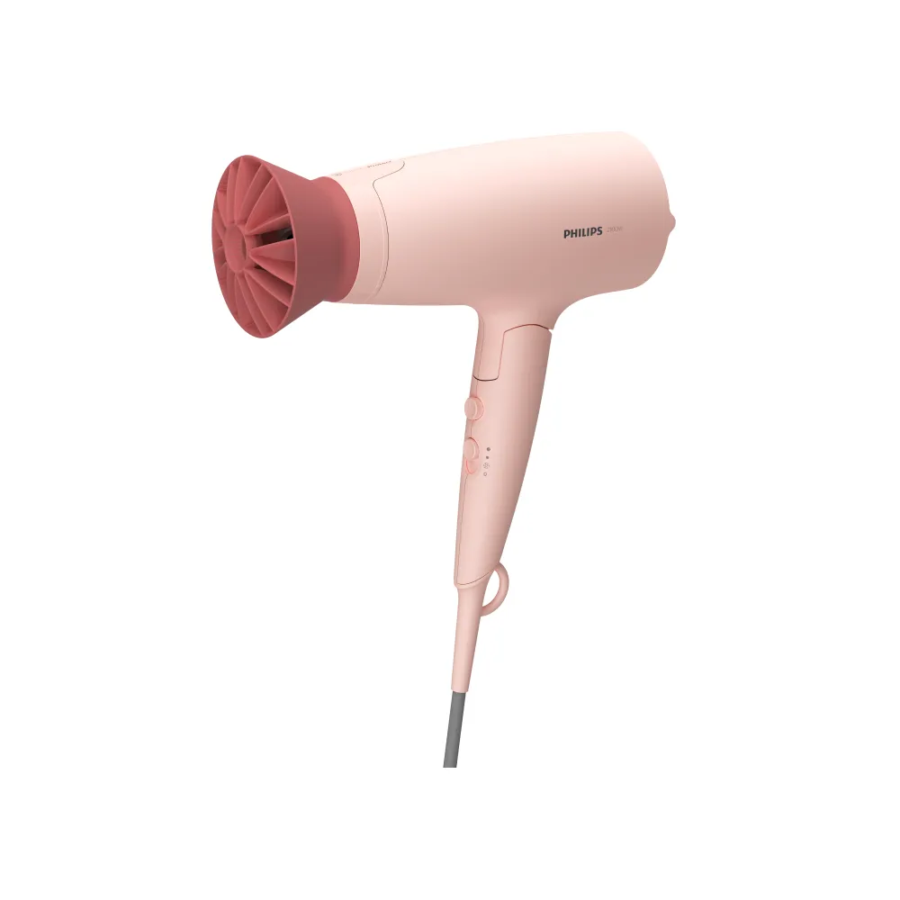 【Philips 飛利浦】BHD356 輕量溫控護髮吹風機 (柔漾粉/花瓣吹嘴/2000萬負離子/官方直營)