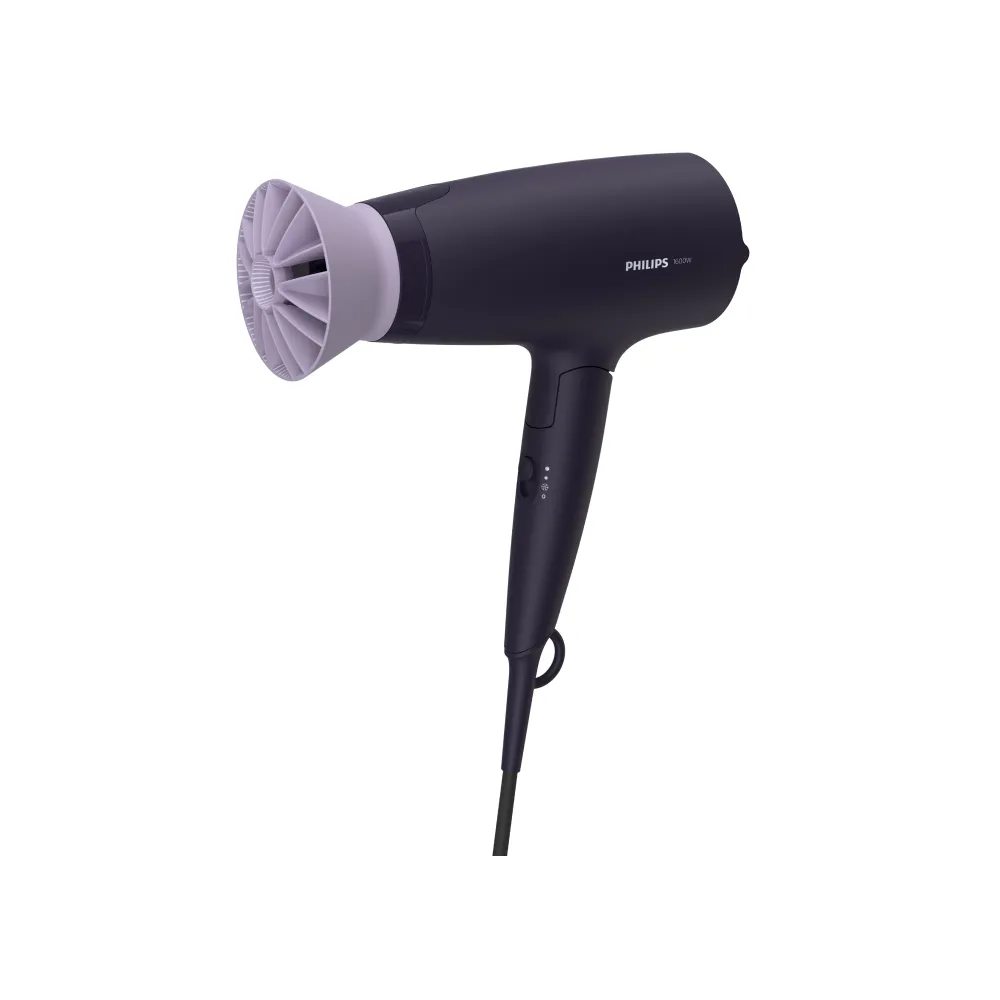【Philips 飛利浦】BHD318 溫控負離子吹風機 (迷幻紫/1500W大風量/可摺疊/官方直營)