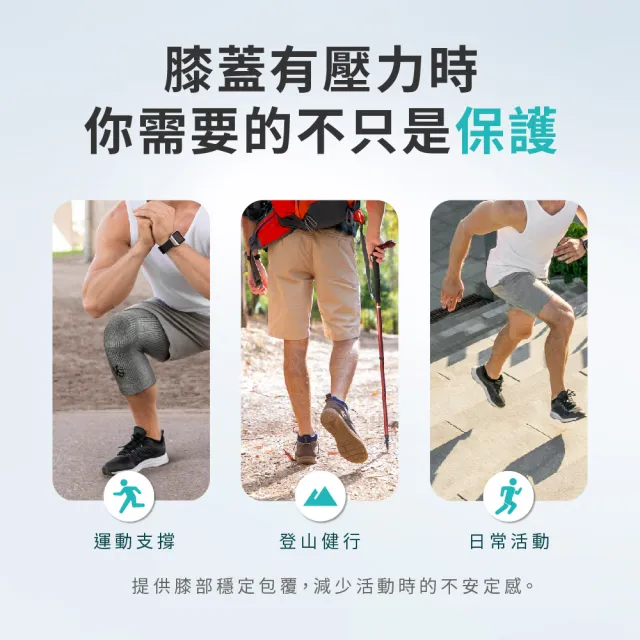 【Vital Salveo 紗比優】舒適型護膝 運動護膝 膝蓋護具 護膝套(舒適無支條/多尺寸選擇/竹炭除臭)
