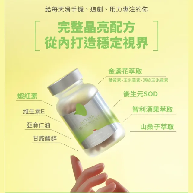 【好好生醫】守護視界清晰水潤 小房子葉黃素膠囊三入。60顆/盒（父親節限時優惠、玉米黃素、專利水潤SOD）