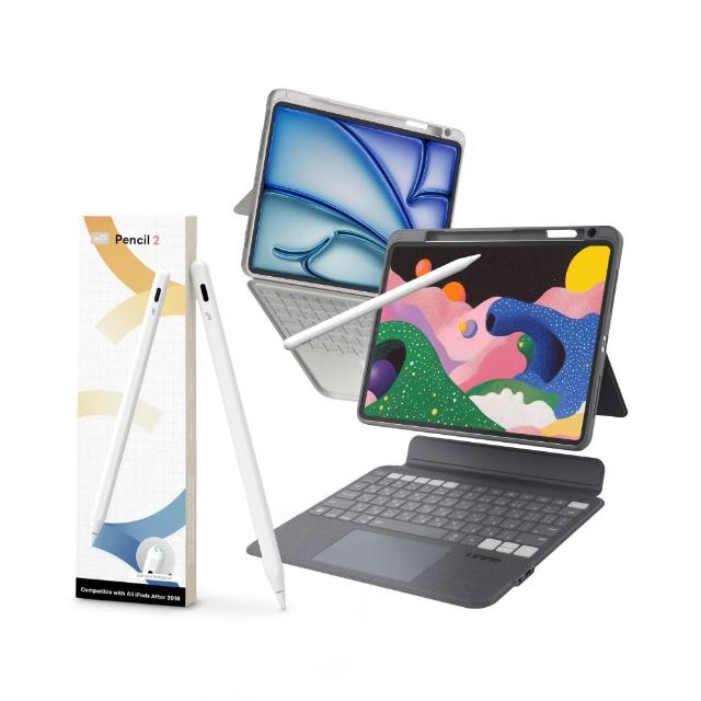 【eiP】iPad周邊超值組★ Magnetix 2 iPad巧控鍵盤+eiP Pencil 2觸控筆(iPad Air 11 M2/M3/M4 Air 4/5)